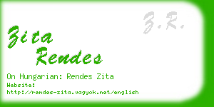 zita rendes business card